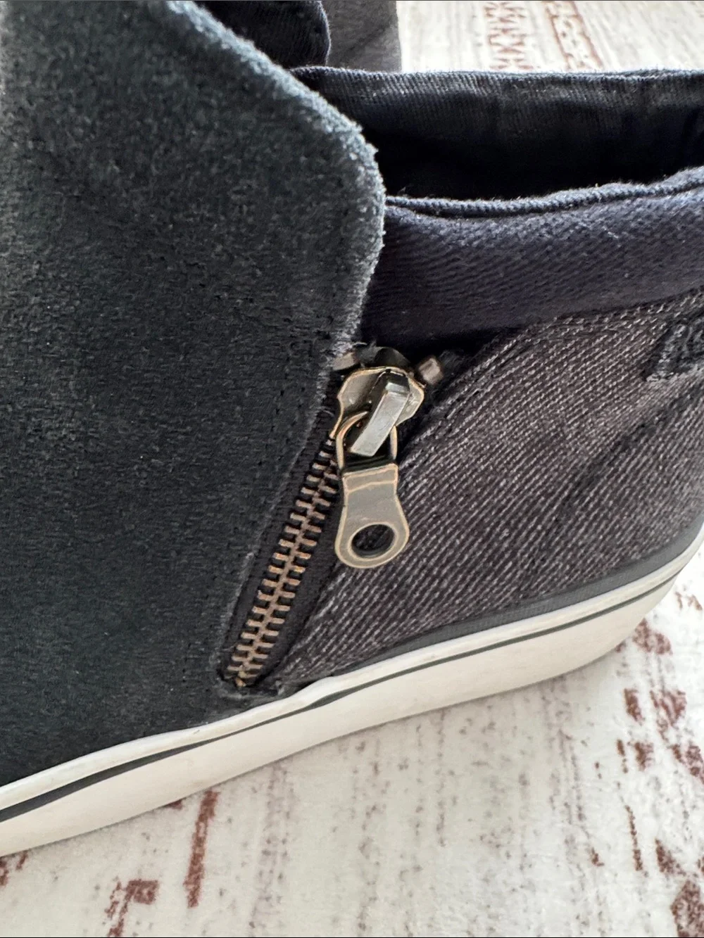 Keds Black High-Top Suede Platform Sneakers